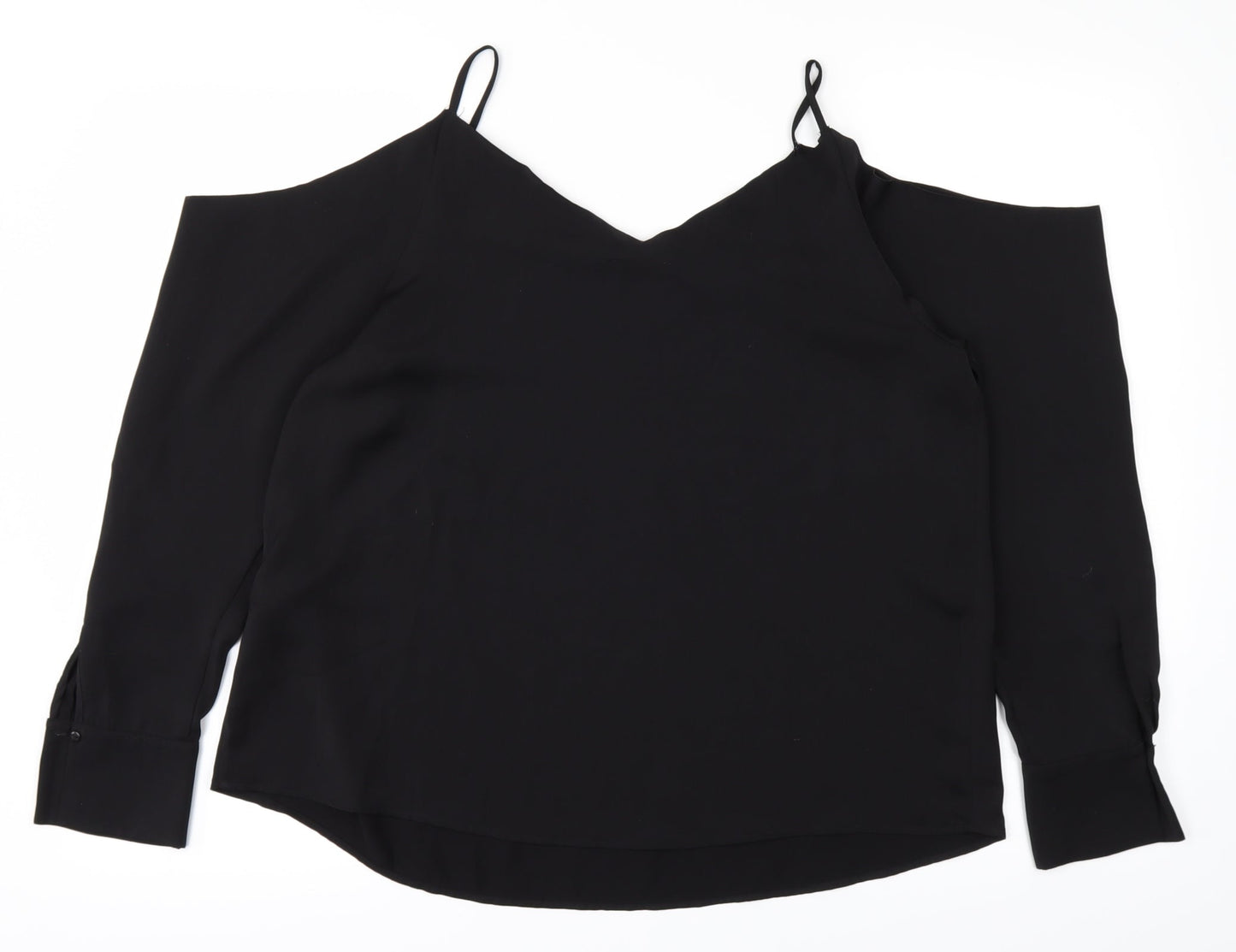 Womens UK Size 8 H&M Black Basic Blouse