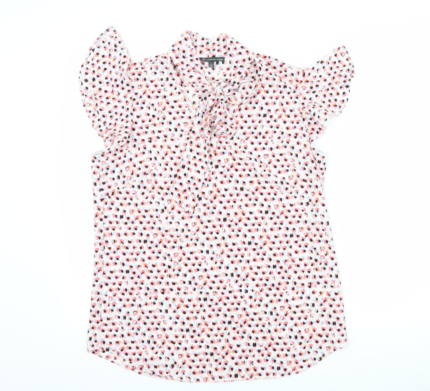Womens UK Size S Adrianna Papell White Basic T-Shirt