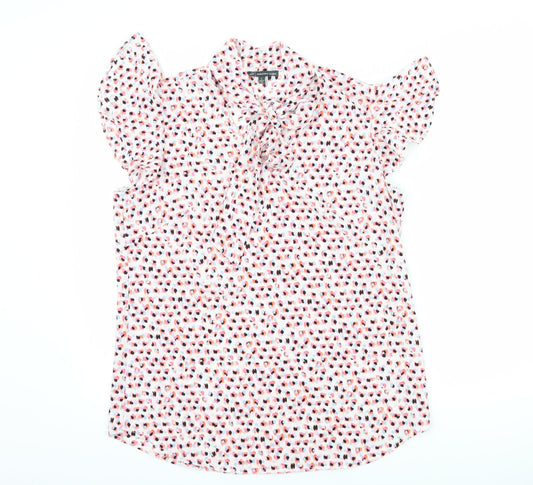 Womens UK Size S Adrianna Papell White Basic T-Shirt