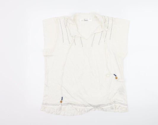 Womens UK Size M Lost Stock White Basic T-Shirt