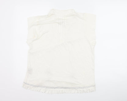 Womens UK Size M Lost Stock White Basic T-Shirt