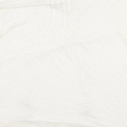 Womens UK Size M Lost Stock White Basic T-Shirt