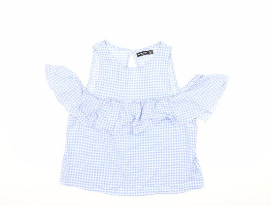 Womens UK Size XS Berksha Blue Basic T-Shirt