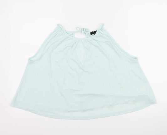Womens UK Size 12 Atmosphere Blue Basic Tank