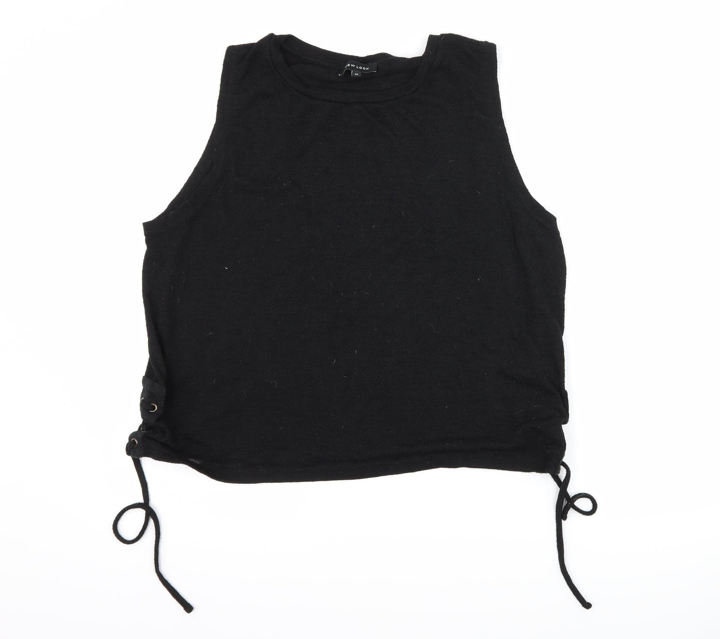 Womens UK Size 14 New Look Black Basic T-Shirt