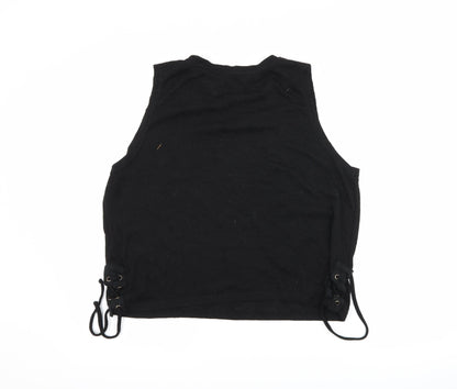 Womens UK Size 14 New Look Black Basic T-Shirt