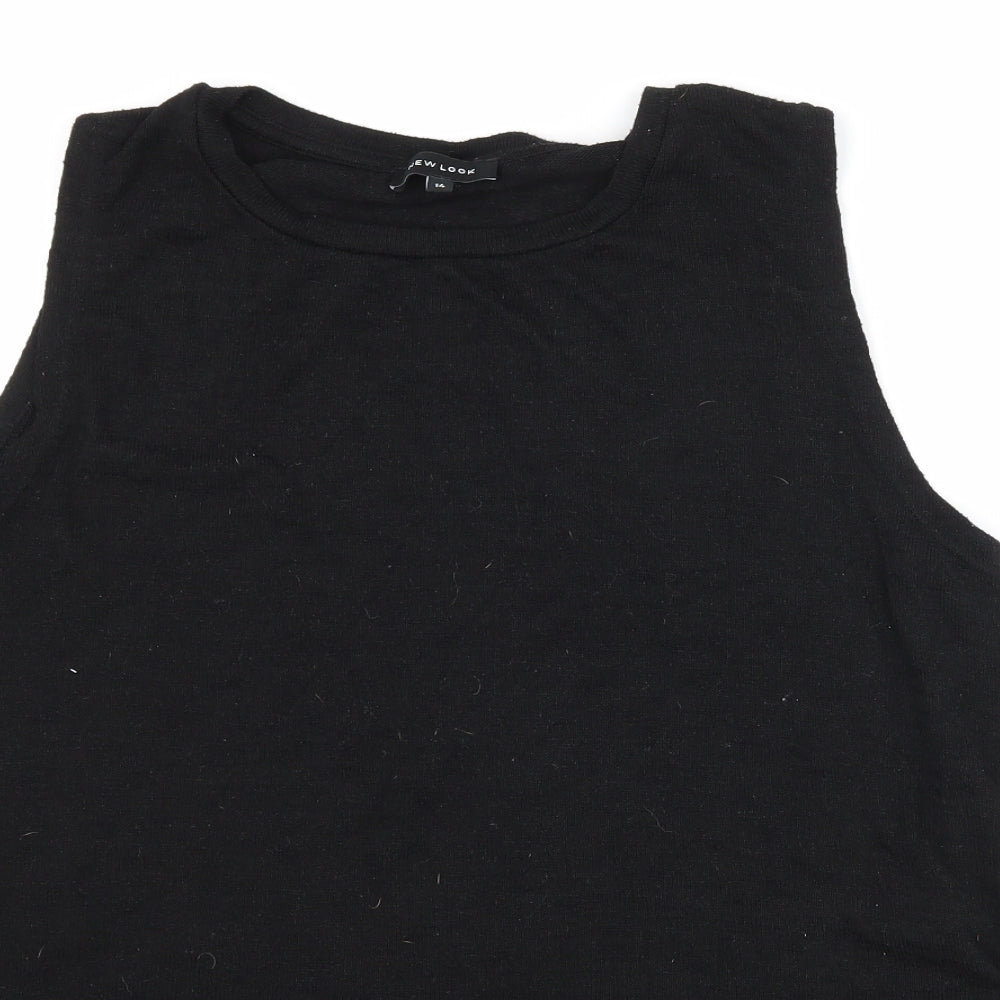 Womens UK Size 14 New Look Black Basic T-Shirt