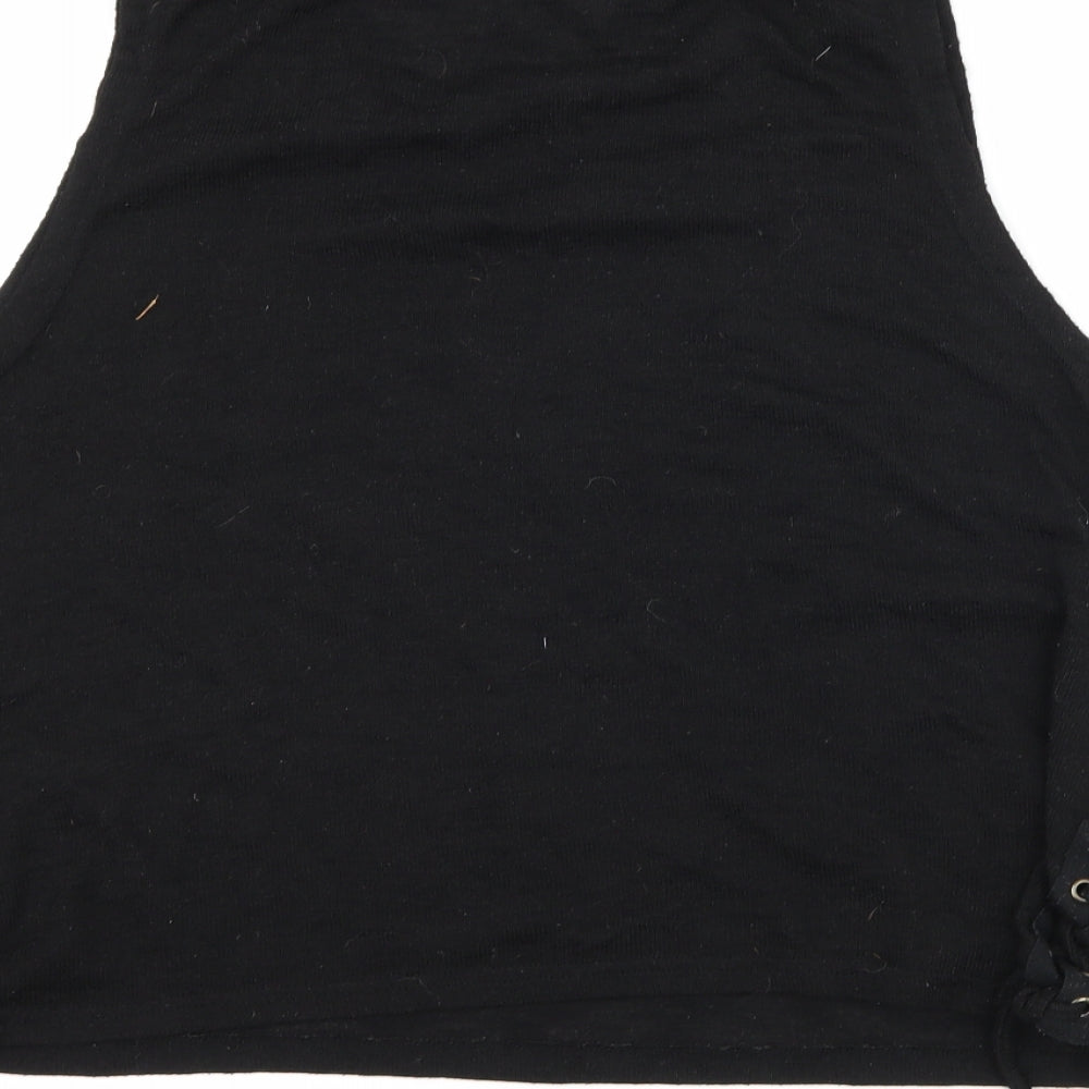 Womens UK Size 14 New Look Black Basic T-Shirt