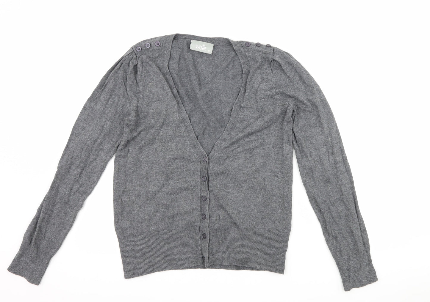 Wallis Womens Grey   Cardigan Jumper Size 10