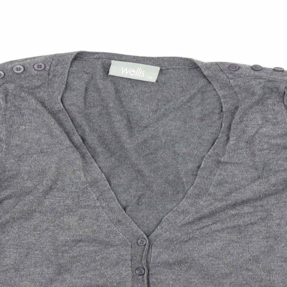 Wallis Womens Grey   Cardigan Jumper Size 10