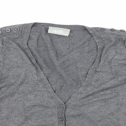 Wallis Womens Grey   Cardigan Jumper Size 10