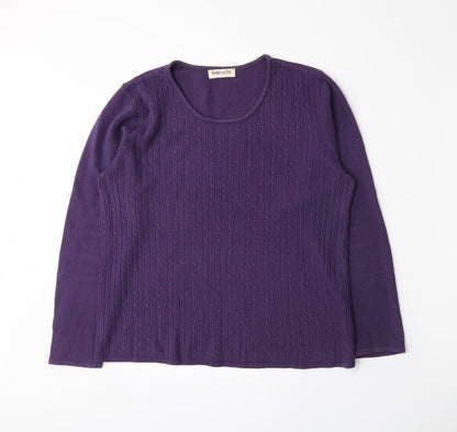 Bonmarché Womens Purple Knit Pullover Jumper Size S