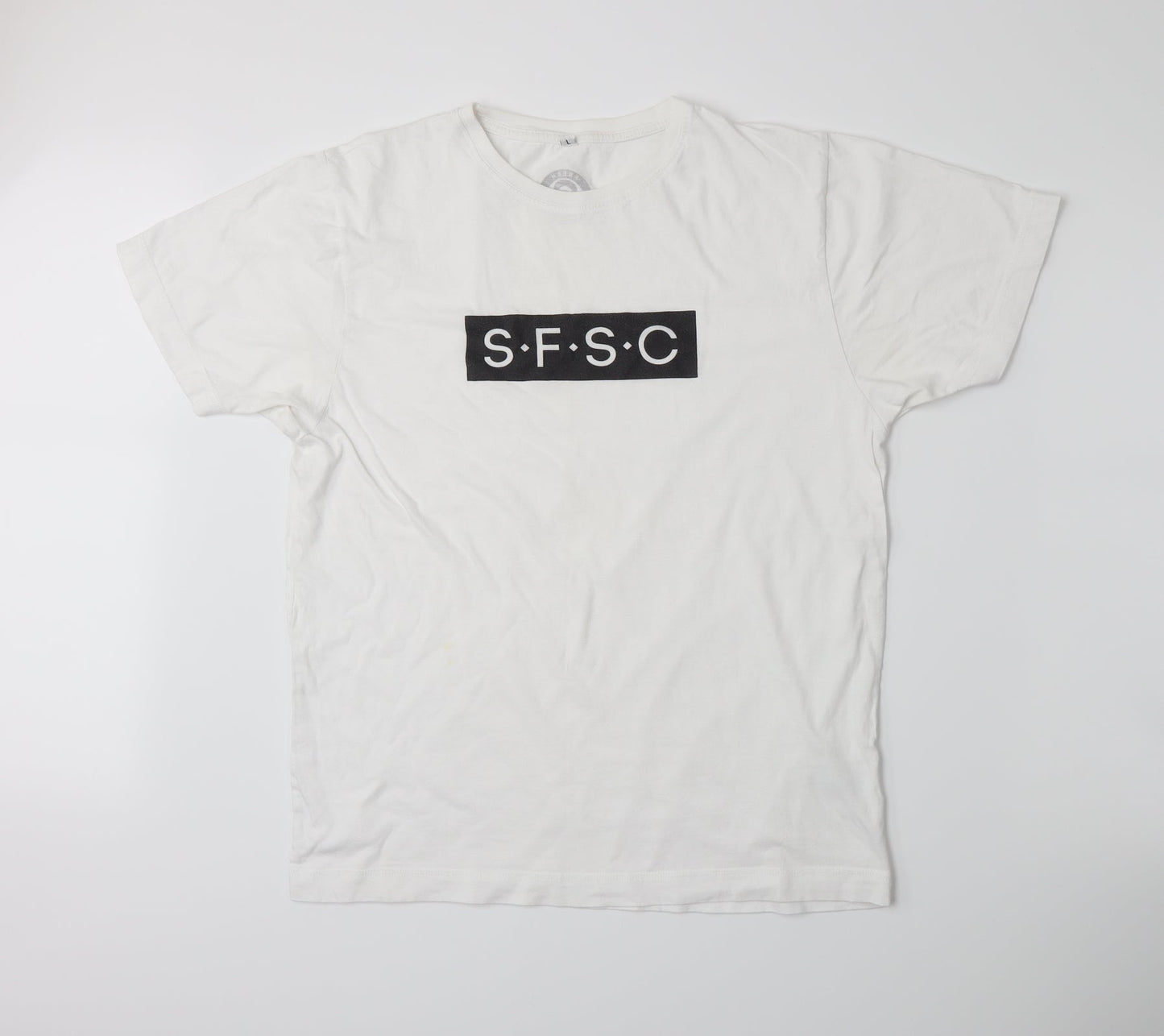 Womens UK Size L Continental White Basic T-Shirt