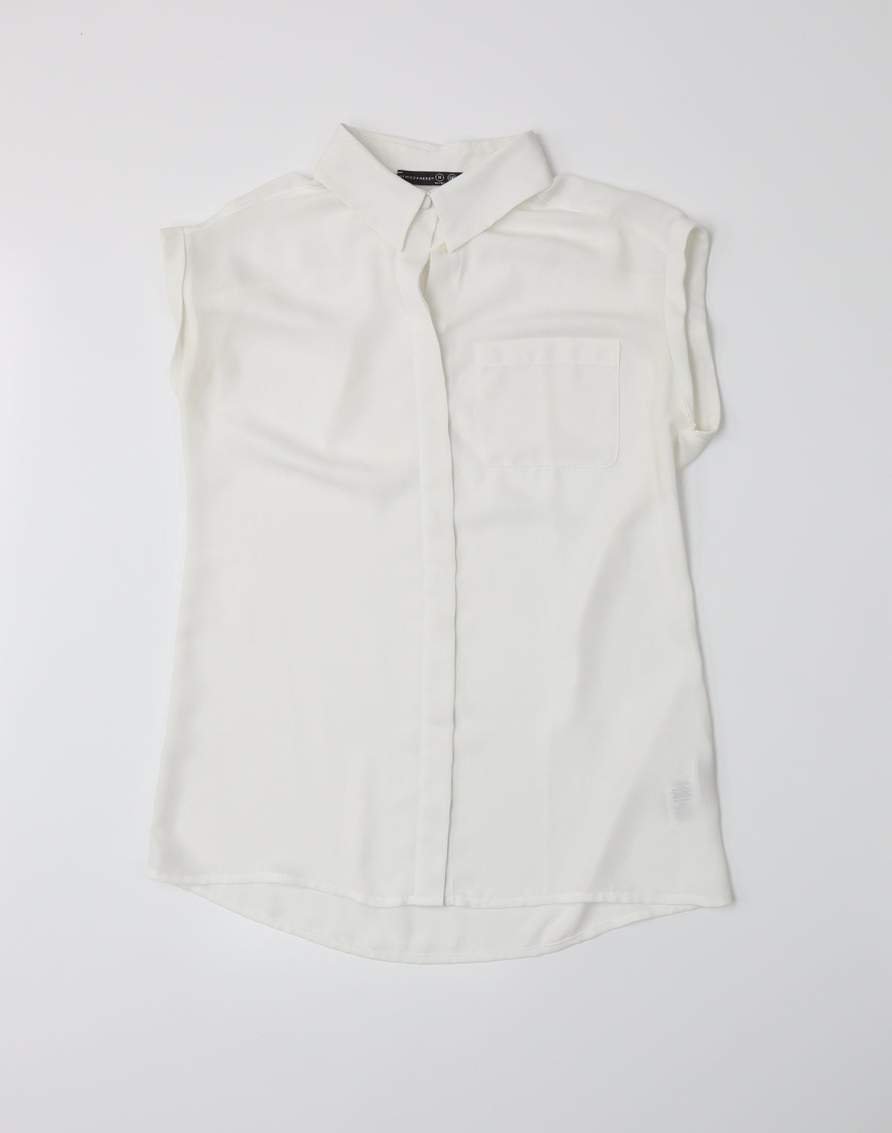Atmosphere Womens White   Basic Button-Up Size 8