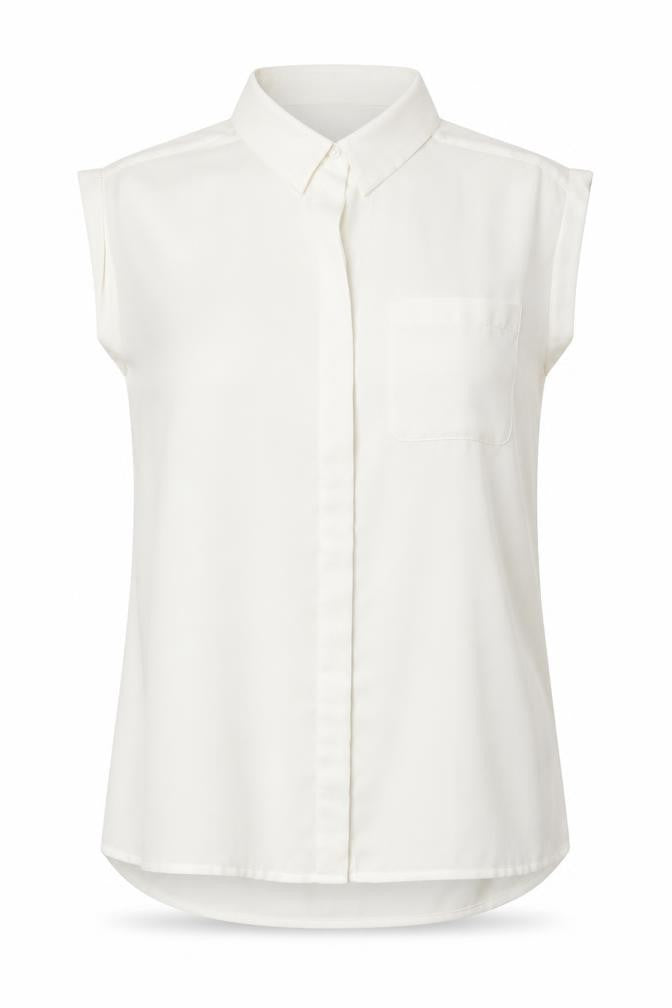 Womens UK Size 8 Atmosphere White Basic Button-Up
