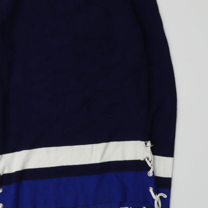 George Womens Blue Striped Knit Pullover Jumper Size 14