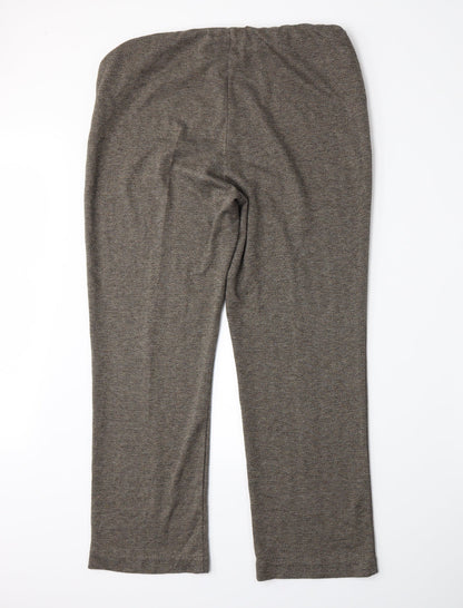 BM Womens Brown Herringbone  Trousers  Size 14 L27 in
