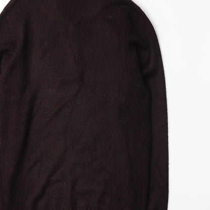 George Mens Red  Knit Henley Jumper Size S