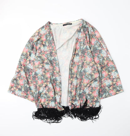 Atmosphere Womens Multicoloured Floral Jersey Cardigan Jumper Size 14