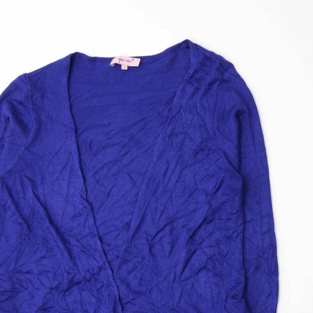 Per Una Womens Blue   Cardigan Jumper Size 12