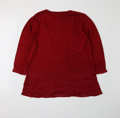 Per Una Womens Red   Pullover Jumper Size 16  -