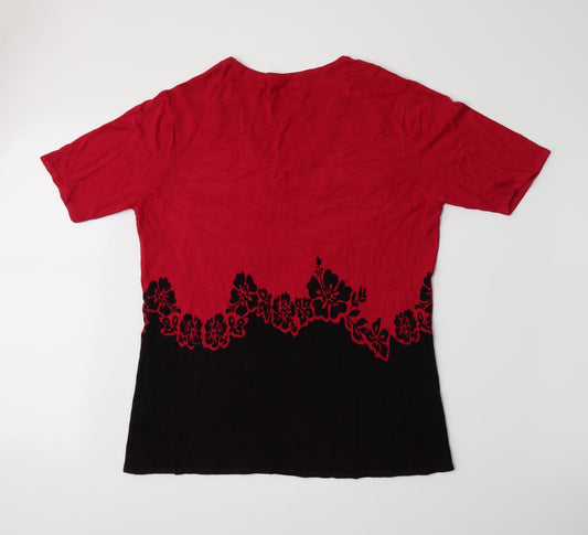 Womens UK Size 8 Sky Designs Pink Basic T-Shirt