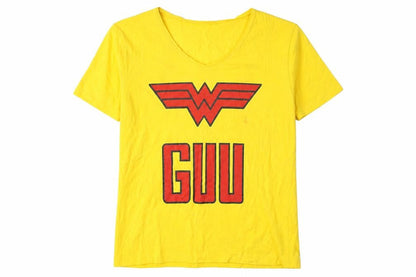 Womens UK Size L Hanes Yellow Basic T-Shirt