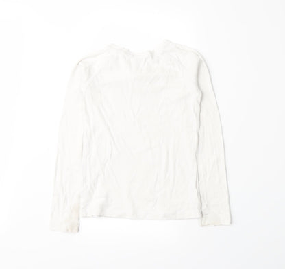 Gap Girls White   Basic T-Shirt Size 8-9 Years