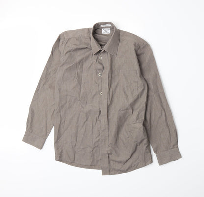 Banner Boys Brown   Basic Button-Up Size L