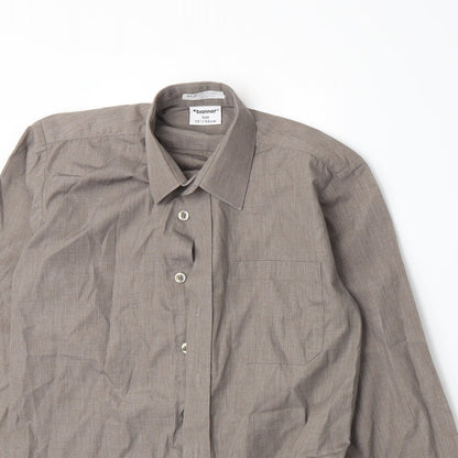 Banner Boys Brown   Basic Button-Up Size L