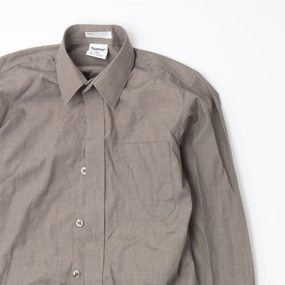 Banner Boys Brown   Basic Button-Up Size L
