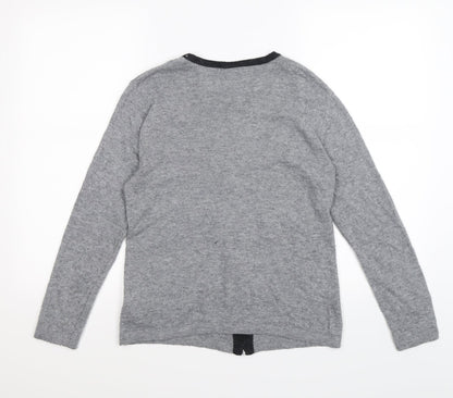C&A Girls Grey  Knit Cardigan Jumper Size XL  - LAUGH LIVE SPARKLE