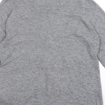C&A Girls Grey  Knit Cardigan Jumper Size XL  - LAUGH LIVE SPARKLE