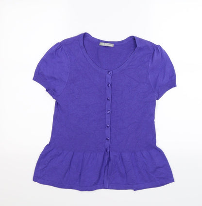 Marks and Spencer Womens Purple  Knit Cardigan Jumper Size 16