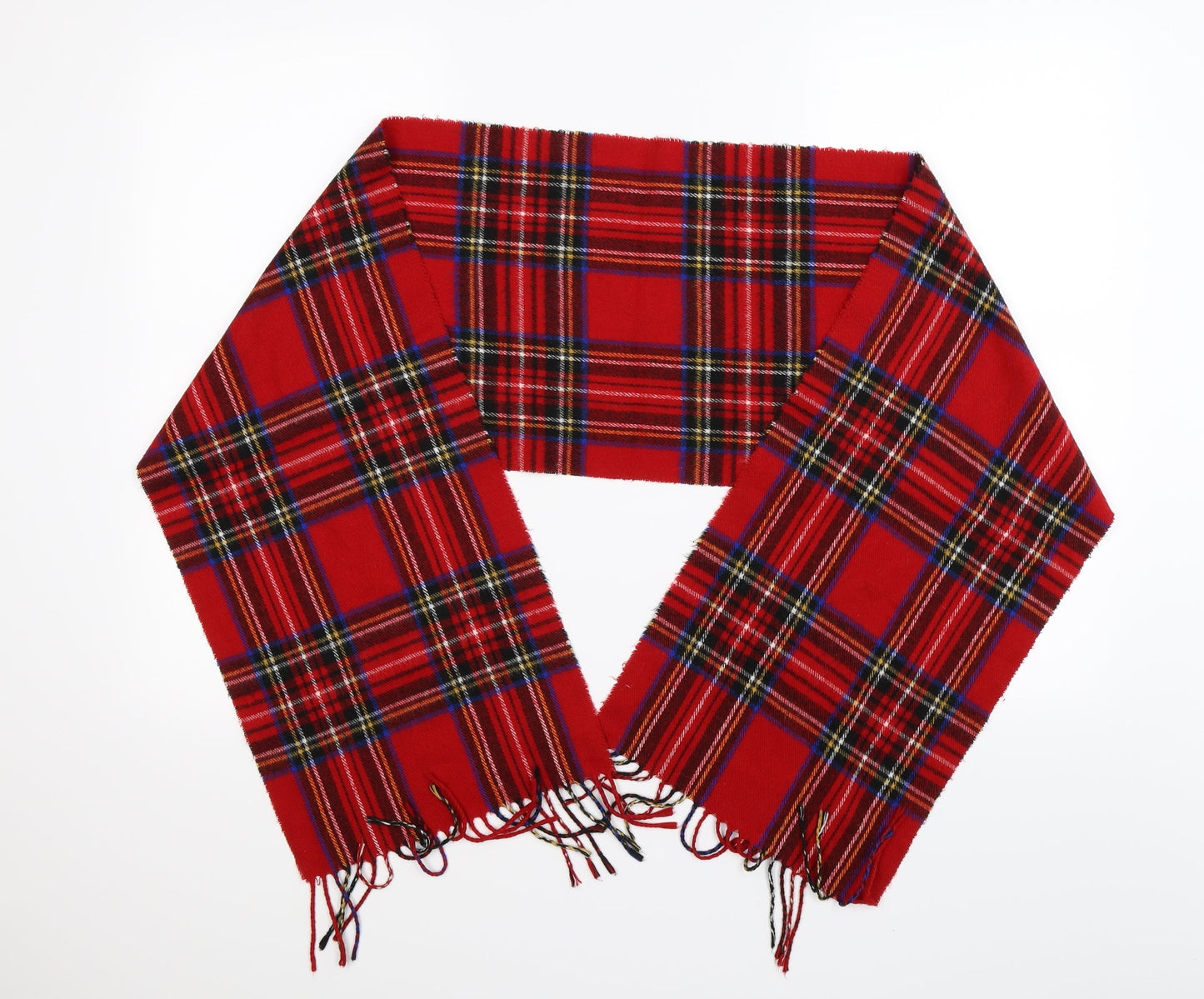 Preworn Unisex Red Check Knit  Scarf