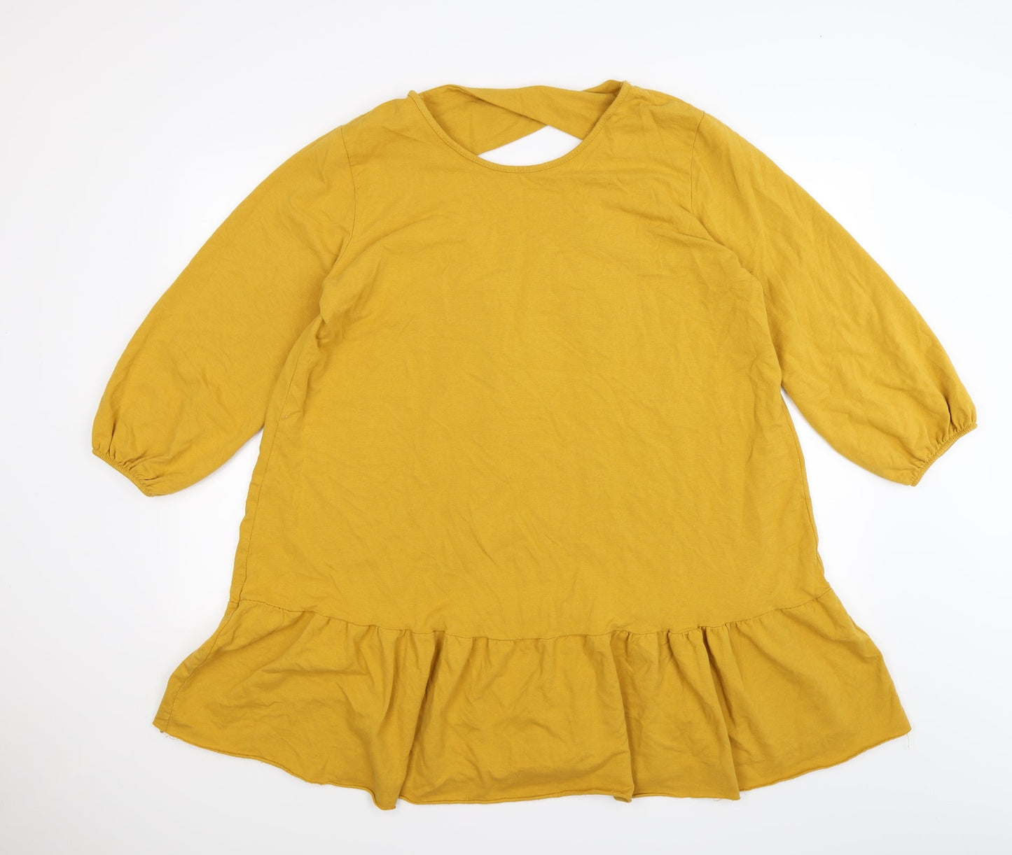 Preworn Womens Yellow  Knit Pullover Jumper Size XL