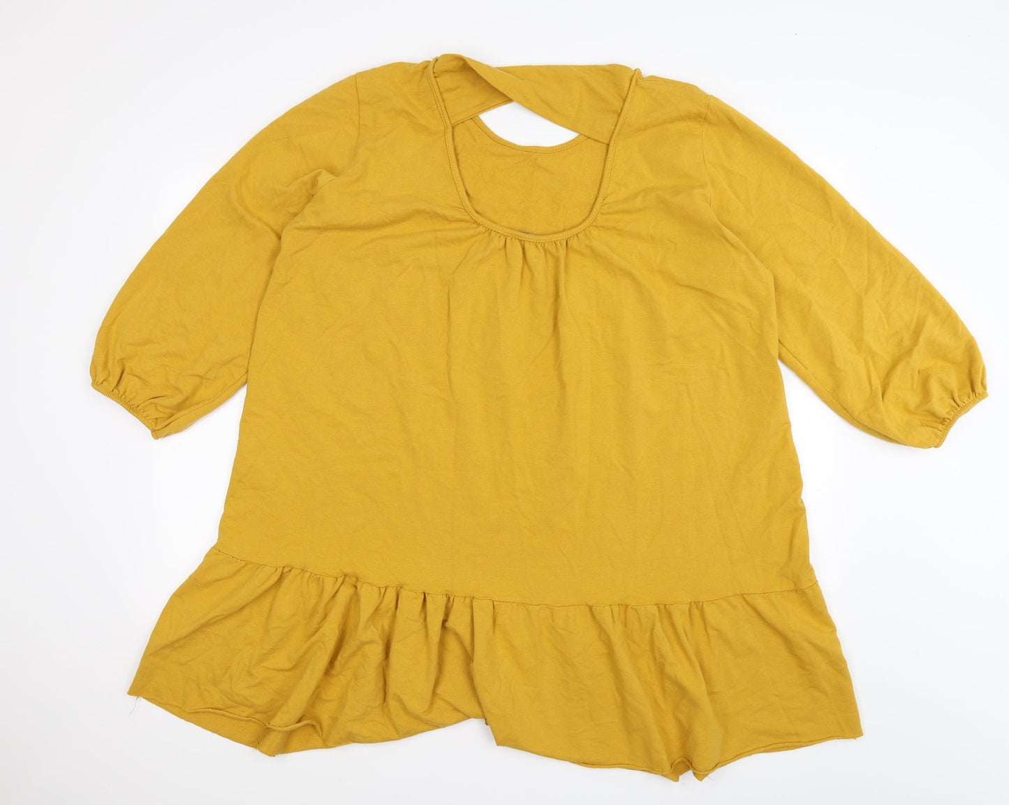 Preworn Womens Yellow  Knit Pullover Jumper Size XL