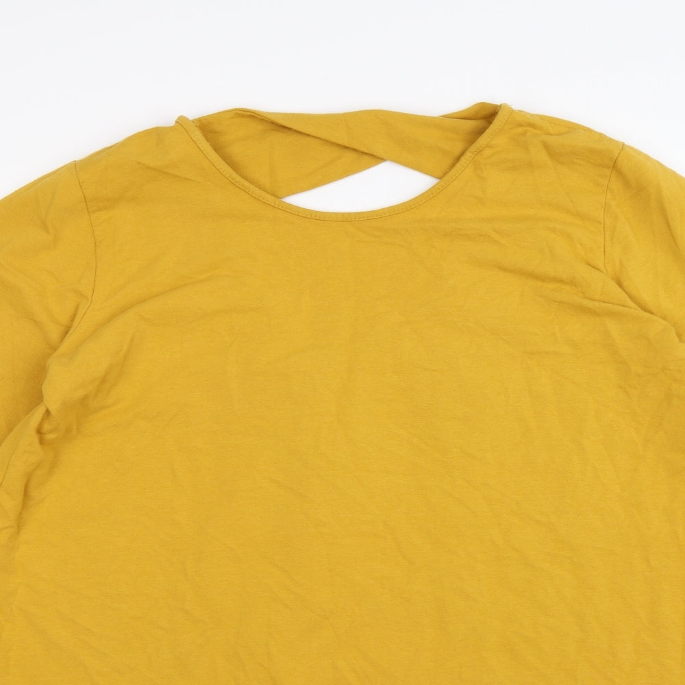 Preworn Womens Yellow  Knit Pullover Jumper Size XL