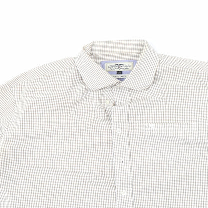 Mens UK Size L Hampton Republic Brown  Button-Up Long Sleeve Casual Shirt