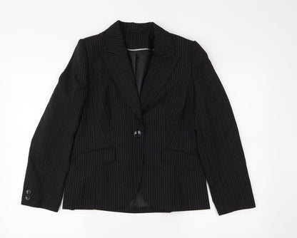 Dorothy Perkins Womens Black Striped  Jacket Suit Jacket Size 12