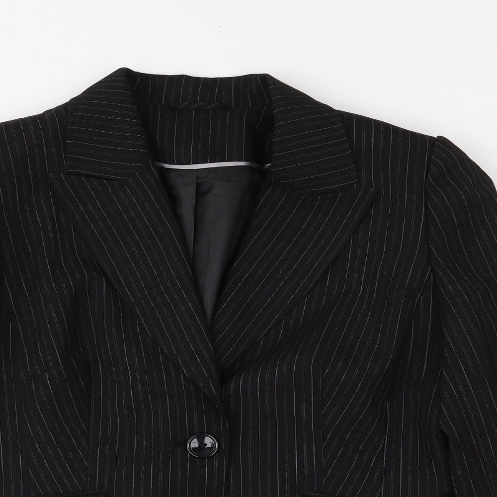 Dorothy Perkins Womens Black Striped  Jacket Suit Jacket Size 12