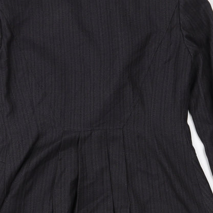 NEXT Womens Grey Striped  Jacket Suit Jacket Size 12
