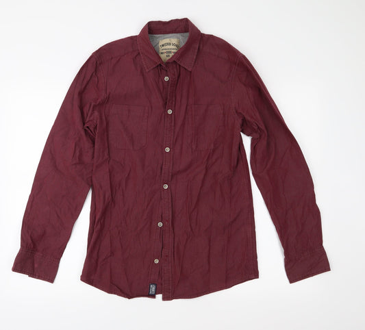 Twisted Soul Mens Red    Button-Up Size S