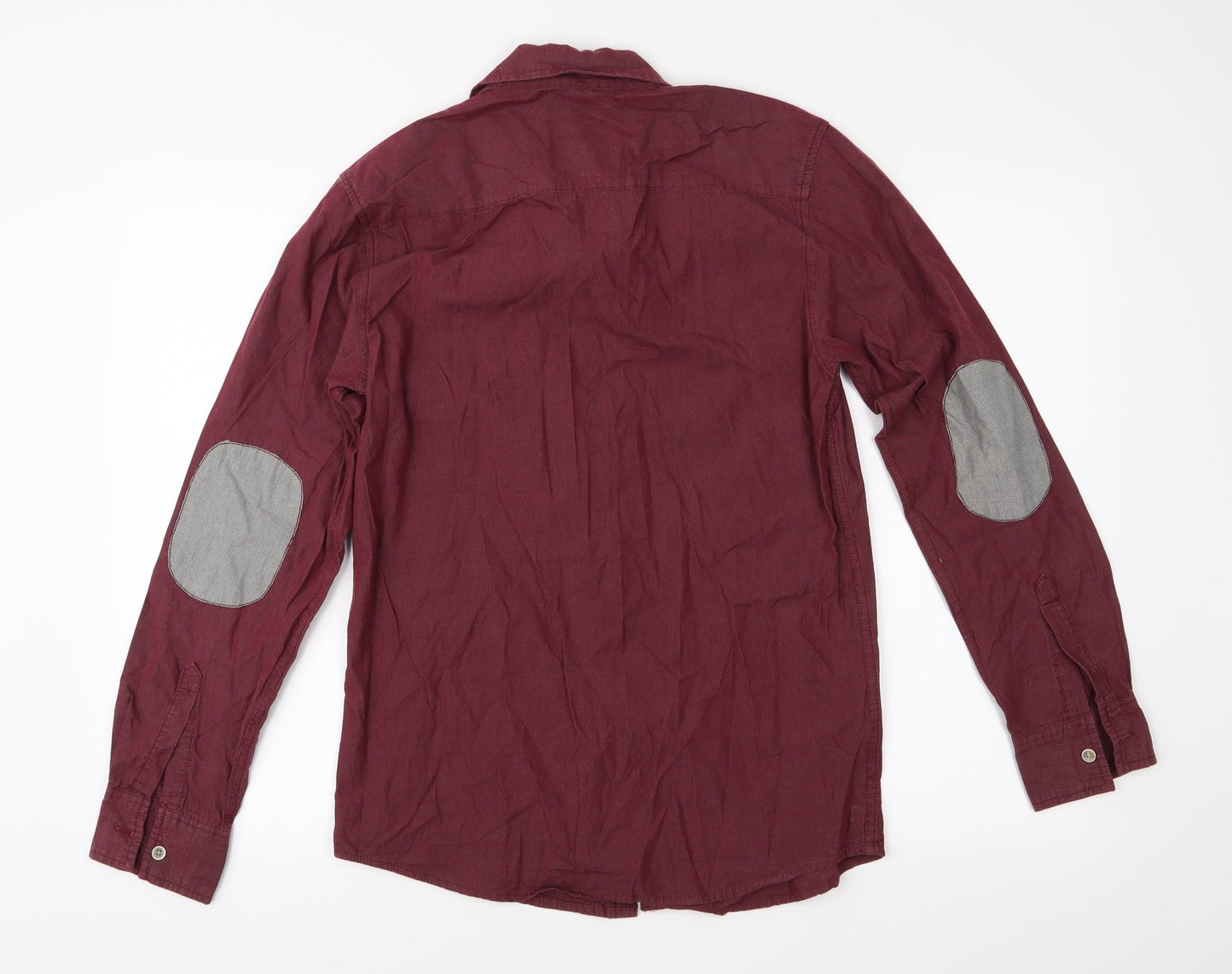 Mens UK Size S Twisted Soul Red  Button-Up Long Sleeve Casual Shirt