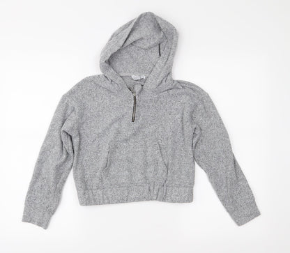 Primark Girls Grey  Jersey Pullover Hoodie Size 10-11 Years