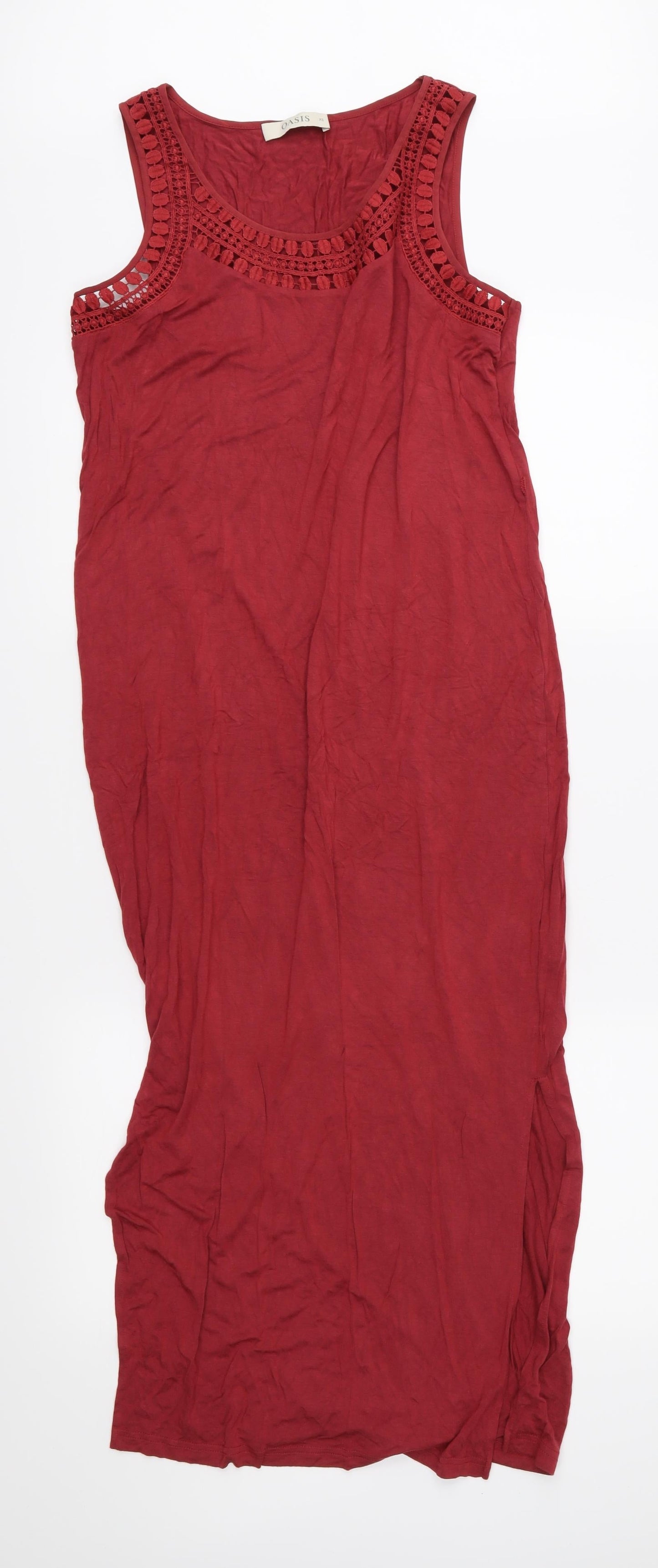Oasis Womens Red  Jersey Maxi  Size XS