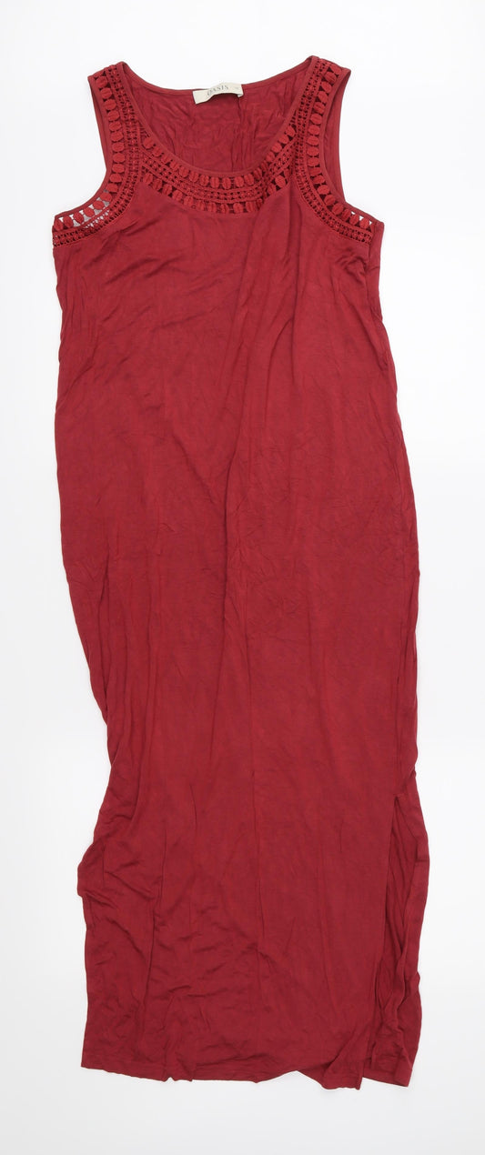 Oasis Womens Red  Jersey Maxi  Size XS