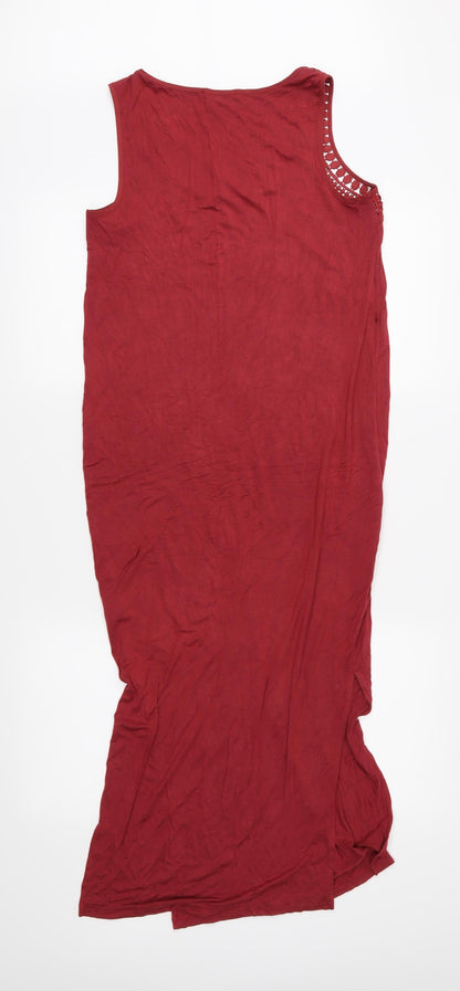 Oasis Womens Red  Jersey Maxi  Size XS