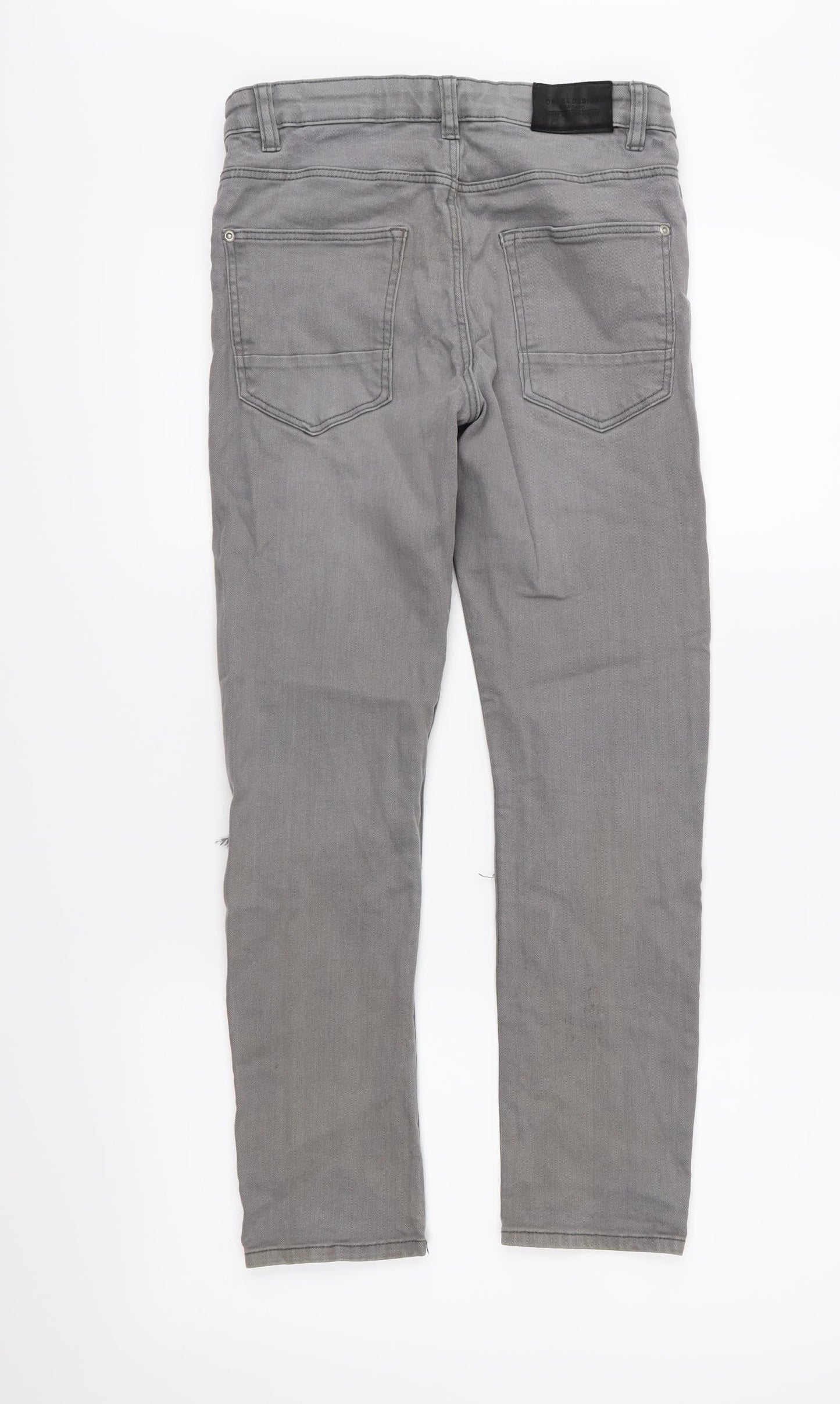 H&M Boys Grey  Denim Skinny Jeans Size 12 Years - Distressed