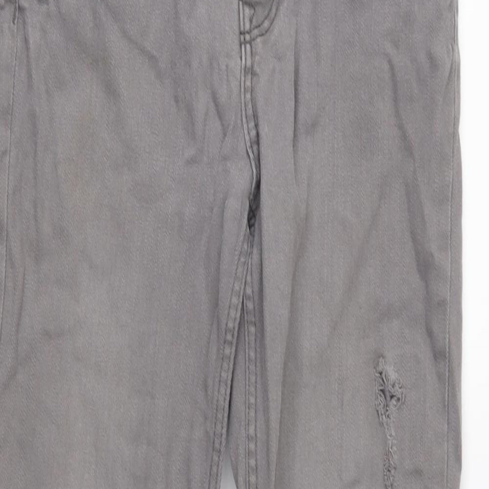 H&M Boys Grey  Denim Skinny Jeans Size 12 Years - Distressed